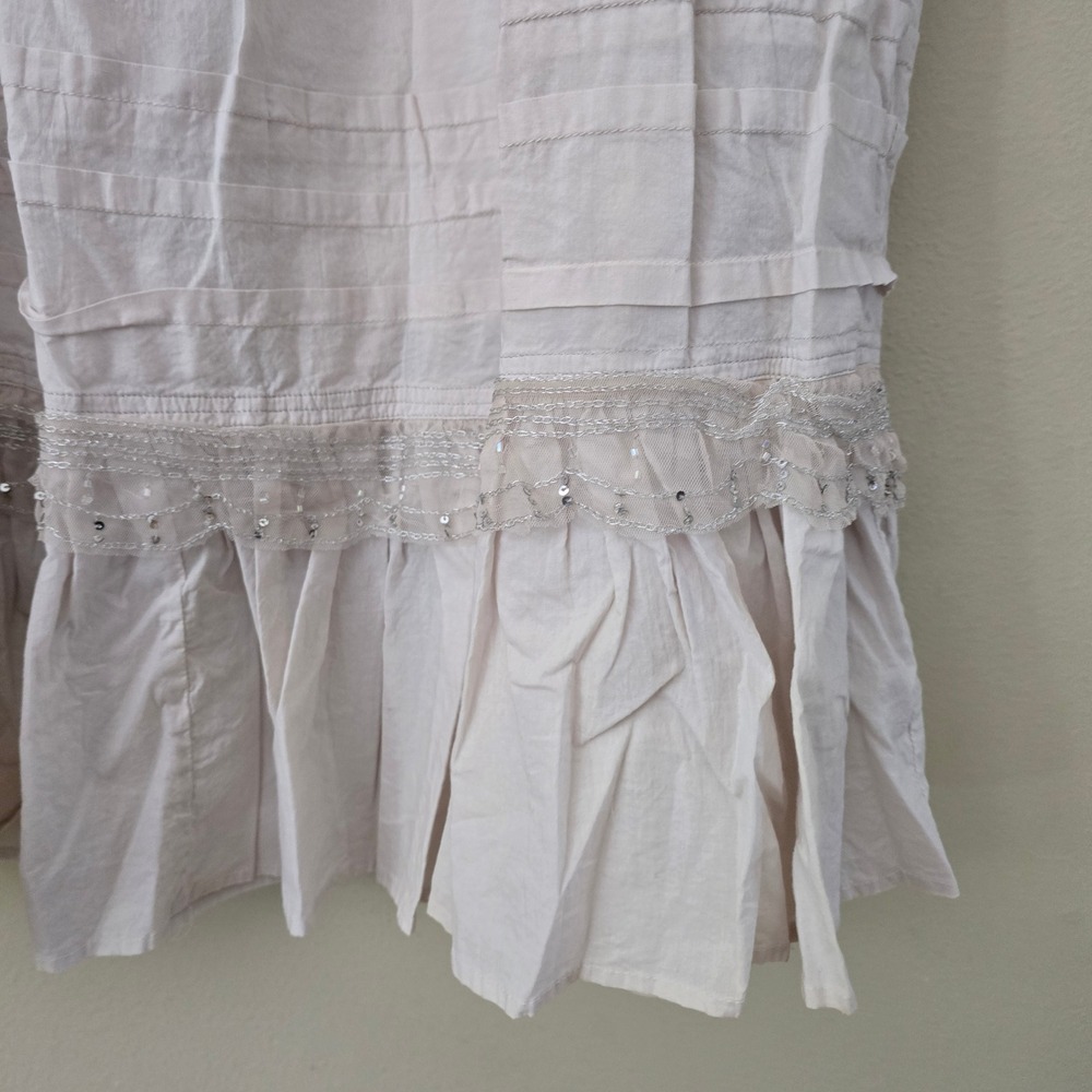 Phool Lavender Sleeveless Pintuck Sequin Trim Blouse Top Plus Size 1X Bohemian - Picture 10 of 14